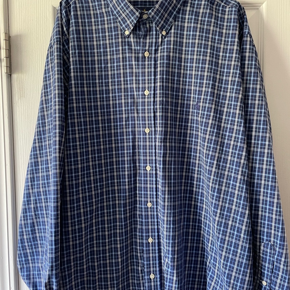 Ralph Lauren Mens long sleeved plaid shirt. Big and Tall